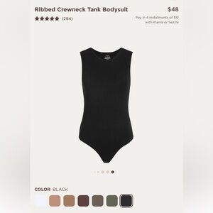 Nuuds Ribbed Tank bodysuit